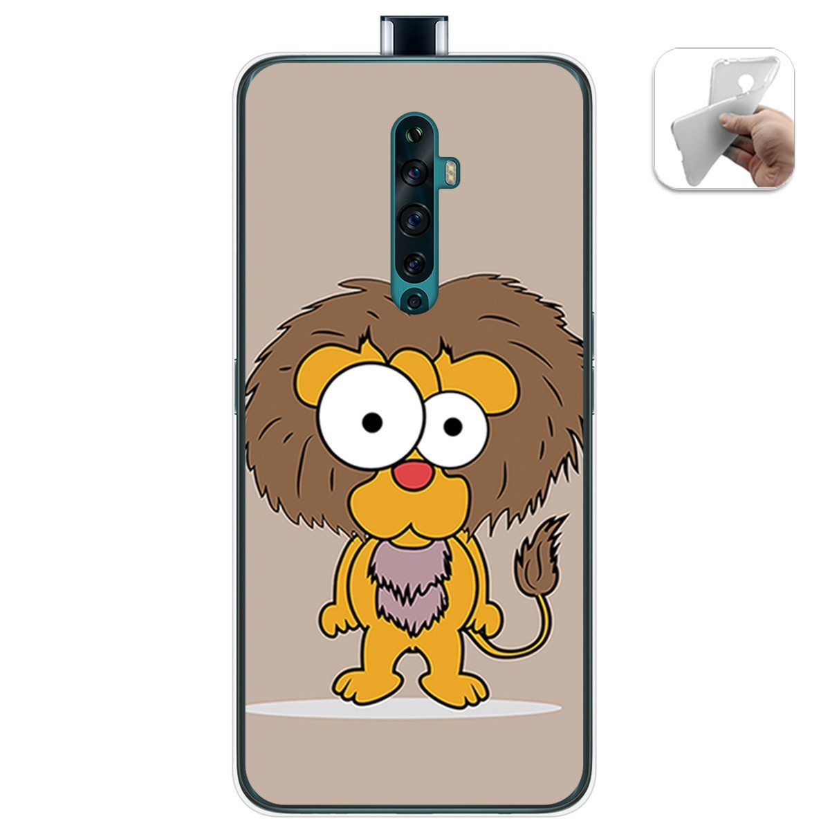 Funda Gel Tpu para Oppo Reno 2Z diseño Leon Dibujos