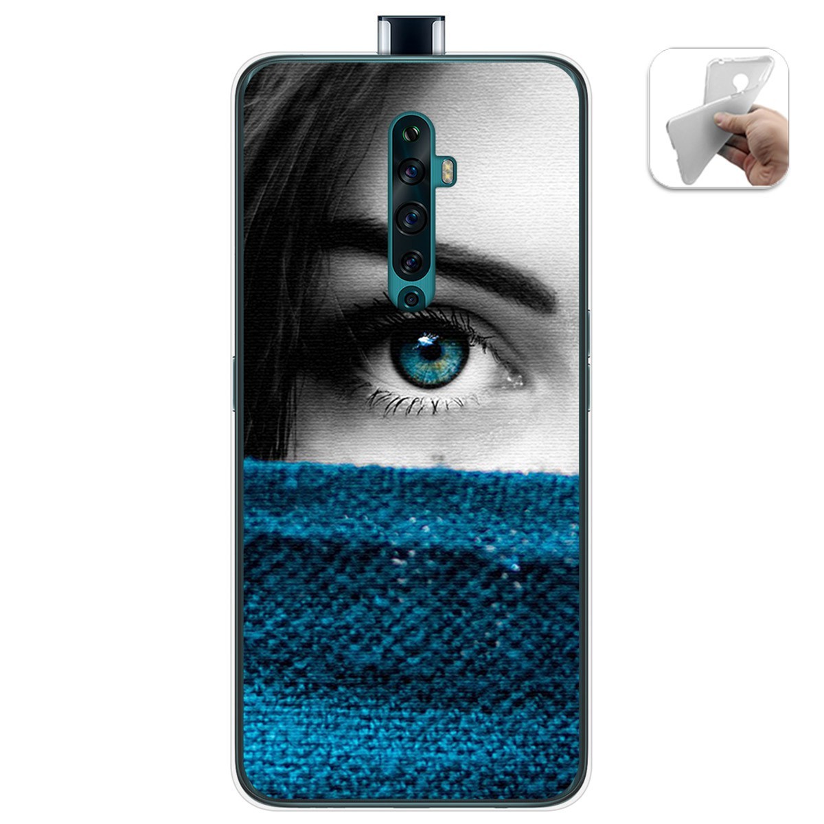 Funda Gel Tpu para Oppo Reno 2Z diseño Ojo Dibujos
