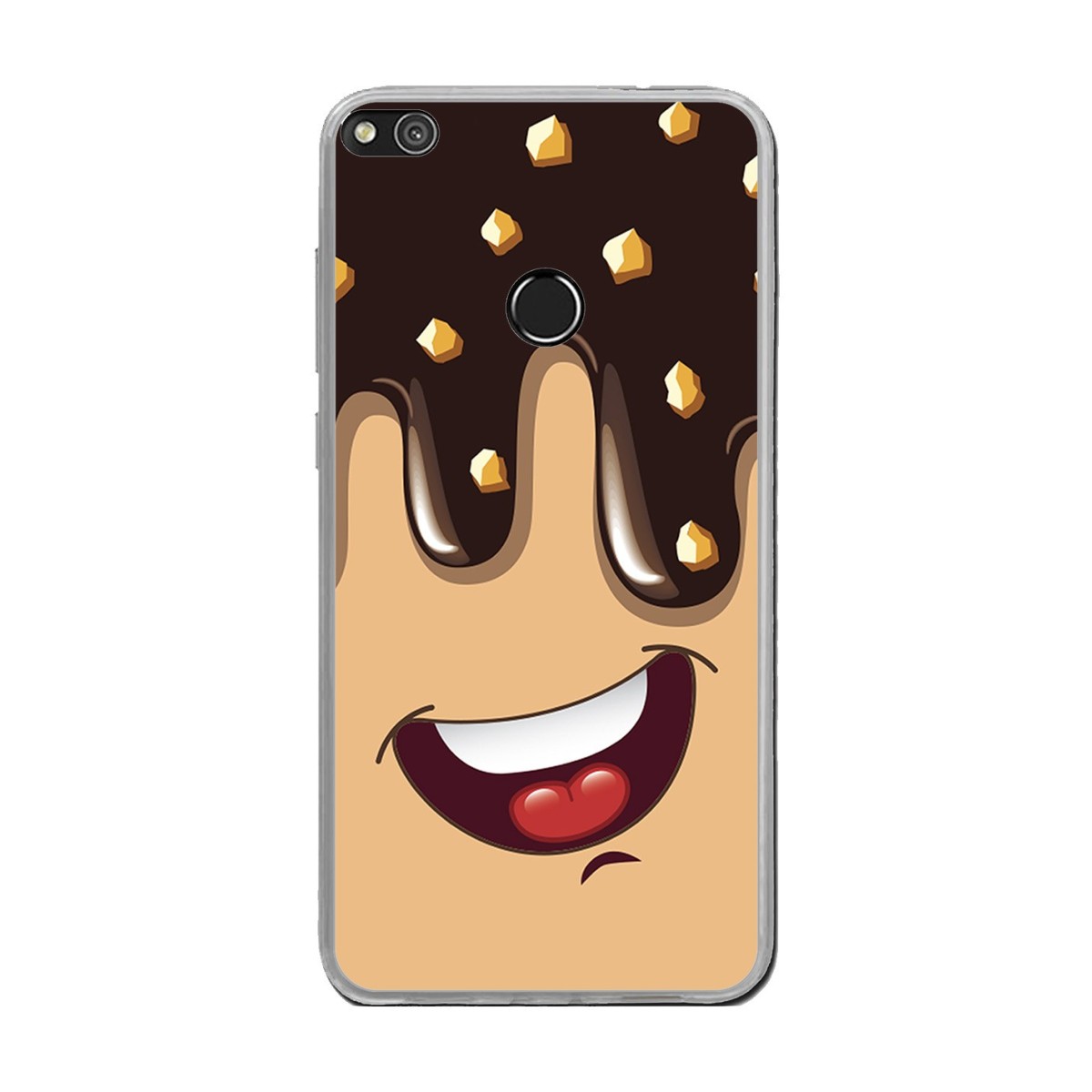 Funda Gel Tpu para Huawei P8 Lite 2017 Diseño Helado Chocolate Dibujos