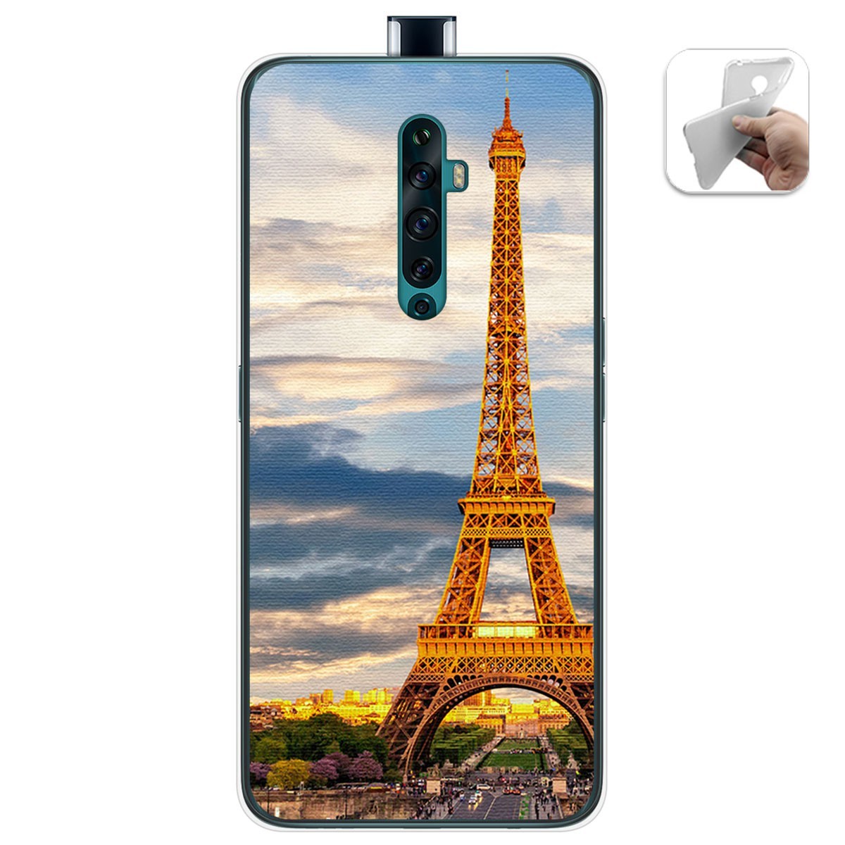 Funda Gel Tpu para Oppo Reno 2Z diseño Paris Dibujos
