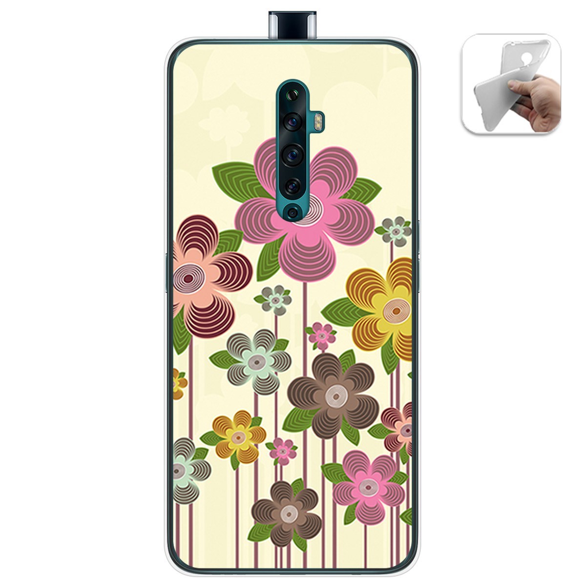 Funda Gel Tpu para Oppo Reno 2Z diseño Primavera En Flor Dibujos