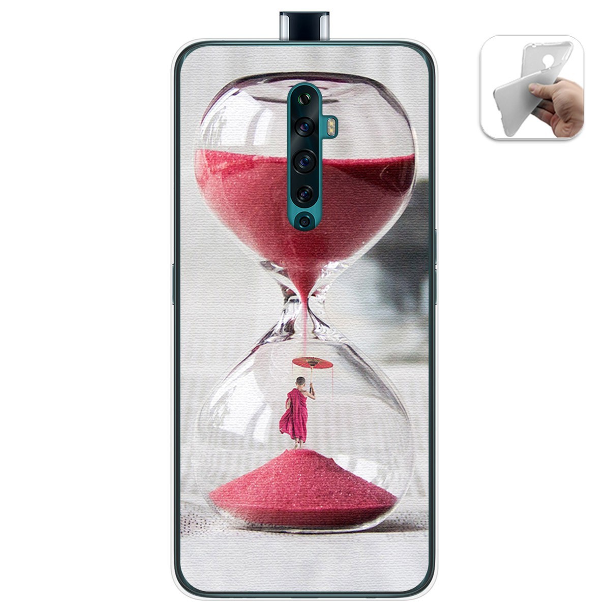 Funda Gel Tpu para Oppo Reno 2Z diseño Reloj Dibujos