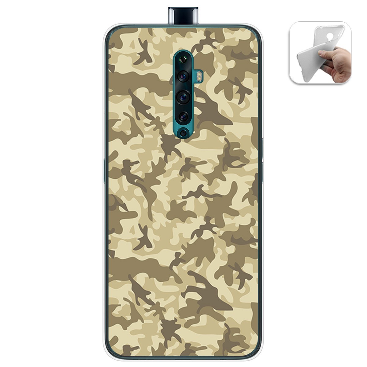 Funda Gel Tpu para Oppo Reno 2Z diseño Sand Camuflaje Dibujos