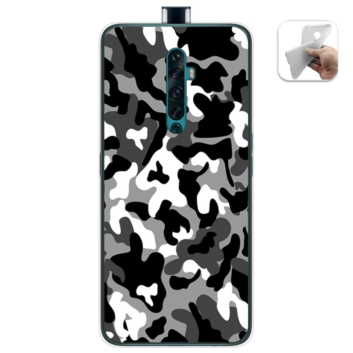 Funda Gel Tpu para Oppo Reno 2Z diseño Snow Camuflaje Dibujos