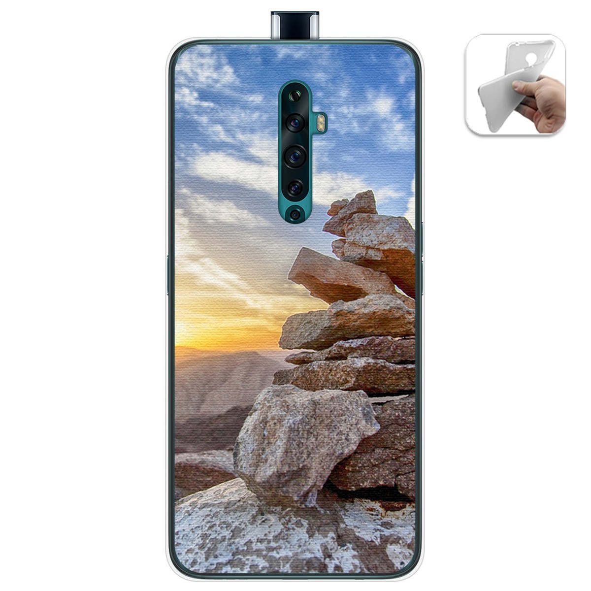 Funda Gel Tpu para Oppo Reno 2Z diseño Sunset Dibujos