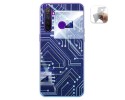 Funda Gel Tpu para Realme 5 Pro diseño Circuito Dibujos