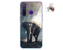 Funda Gel Tpu para Realme 5 Pro diseño Elefante Dibujos