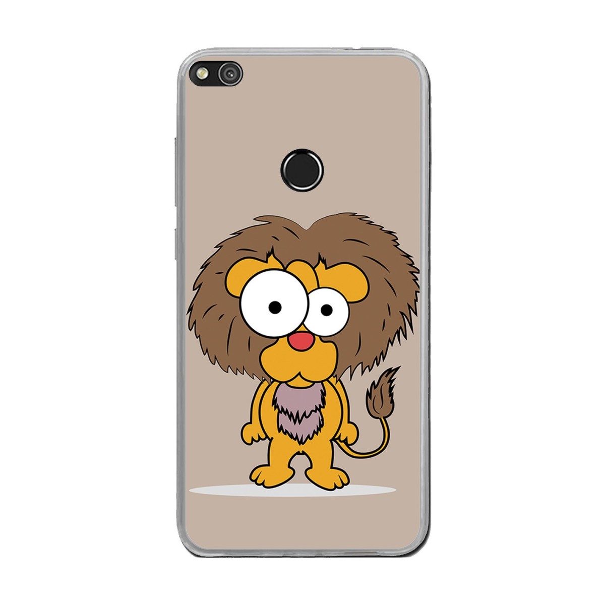 Funda Gel Tpu para Huawei P8 Lite 2017 Diseño Leon Dibujos