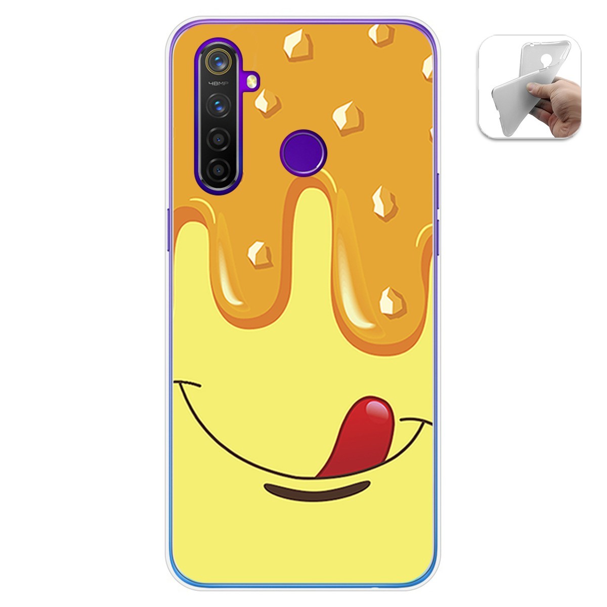 Funda Gel Tpu para Realme 5 Pro diseño Helado Vainilla Dibujos