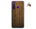 Funda Gel Tpu para Realme 5 Pro diseño Madera Dibujos