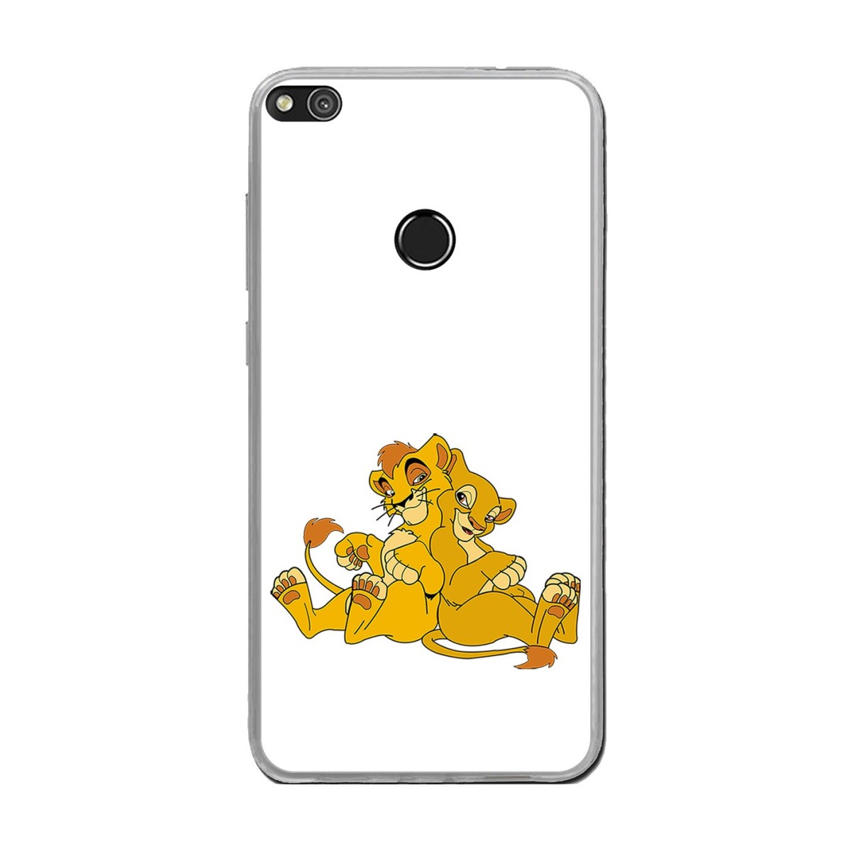 Funda Gel Tpu para Huawei P8 Lite 2017 Diseño Leones Dibujos