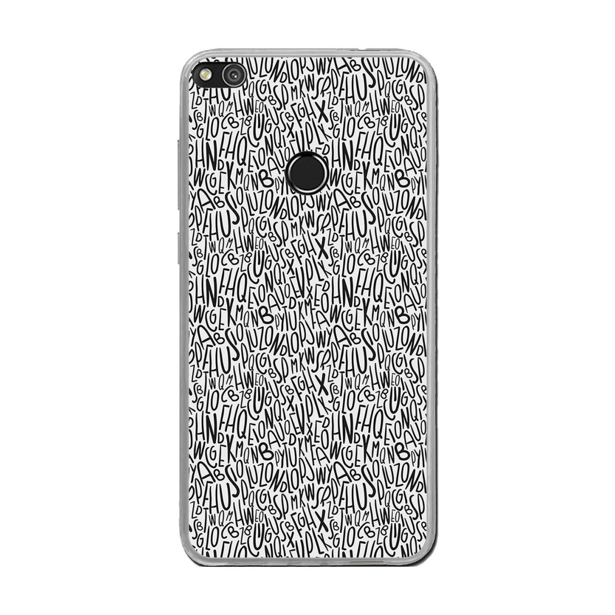 Funda Gel Tpu para Huawei P8 Lite 2017 Diseño Letras Dibujos
