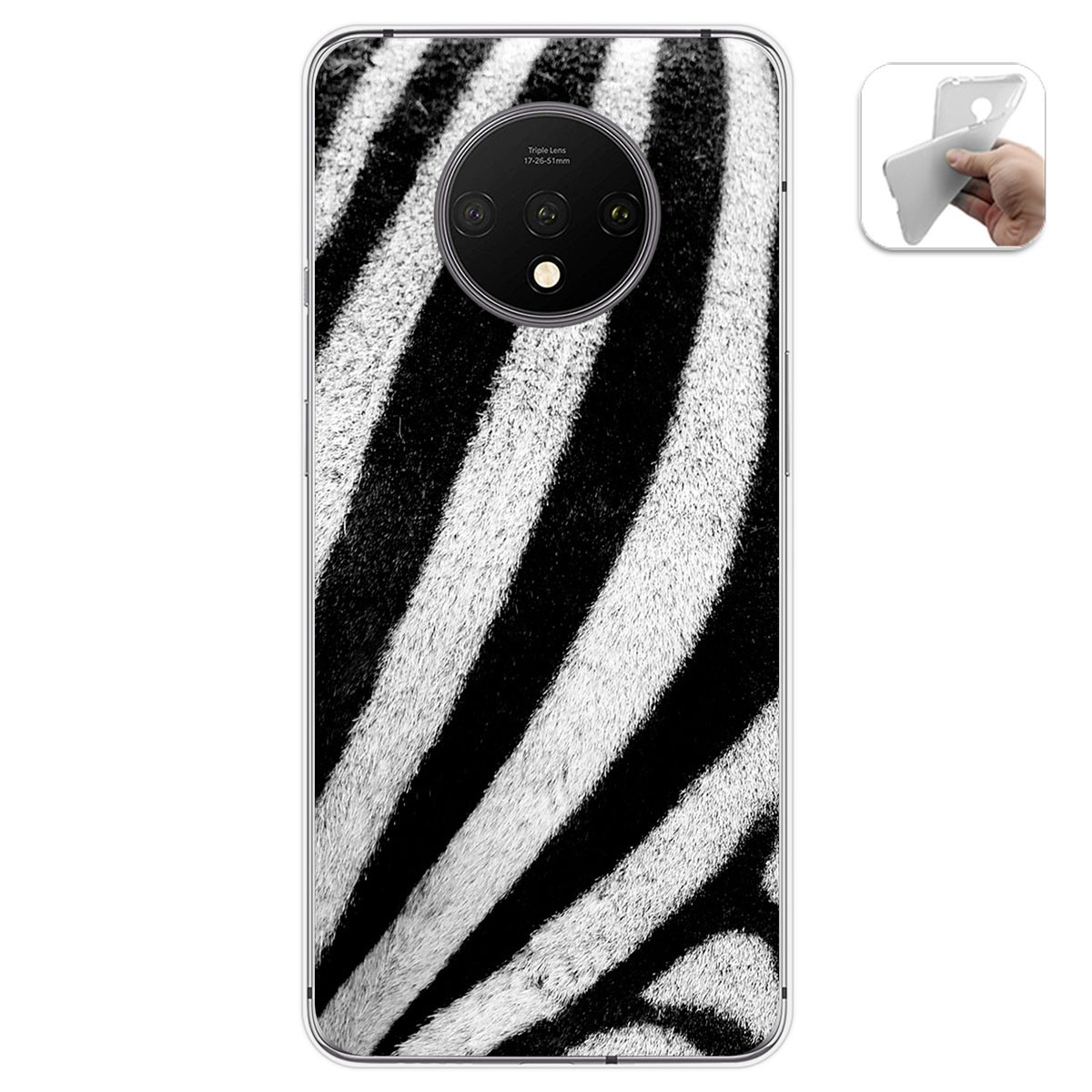 Funda Gel Tpu para Oneplus 7T diseño Animal 02 Dibujos