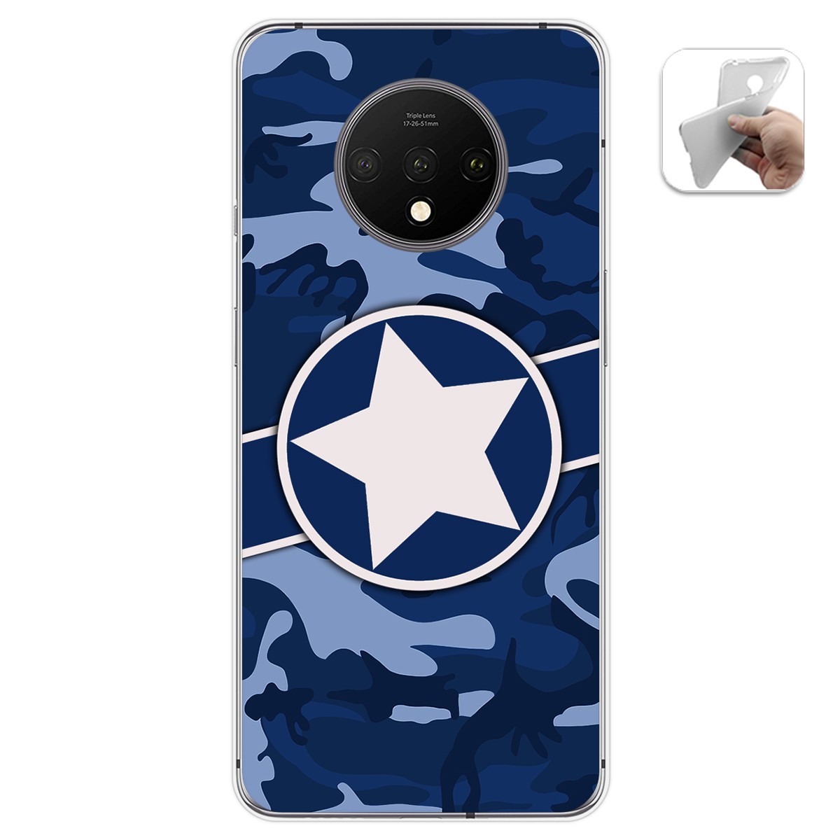 Funda Gel Tpu para Oneplus 7T diseño Camuflaje 03 Dibujos