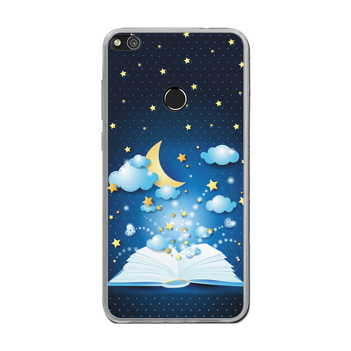 Funda Gel Tpu para Huawei P8 Lite 2017 Diseño Libro-Cuentos Dibujos