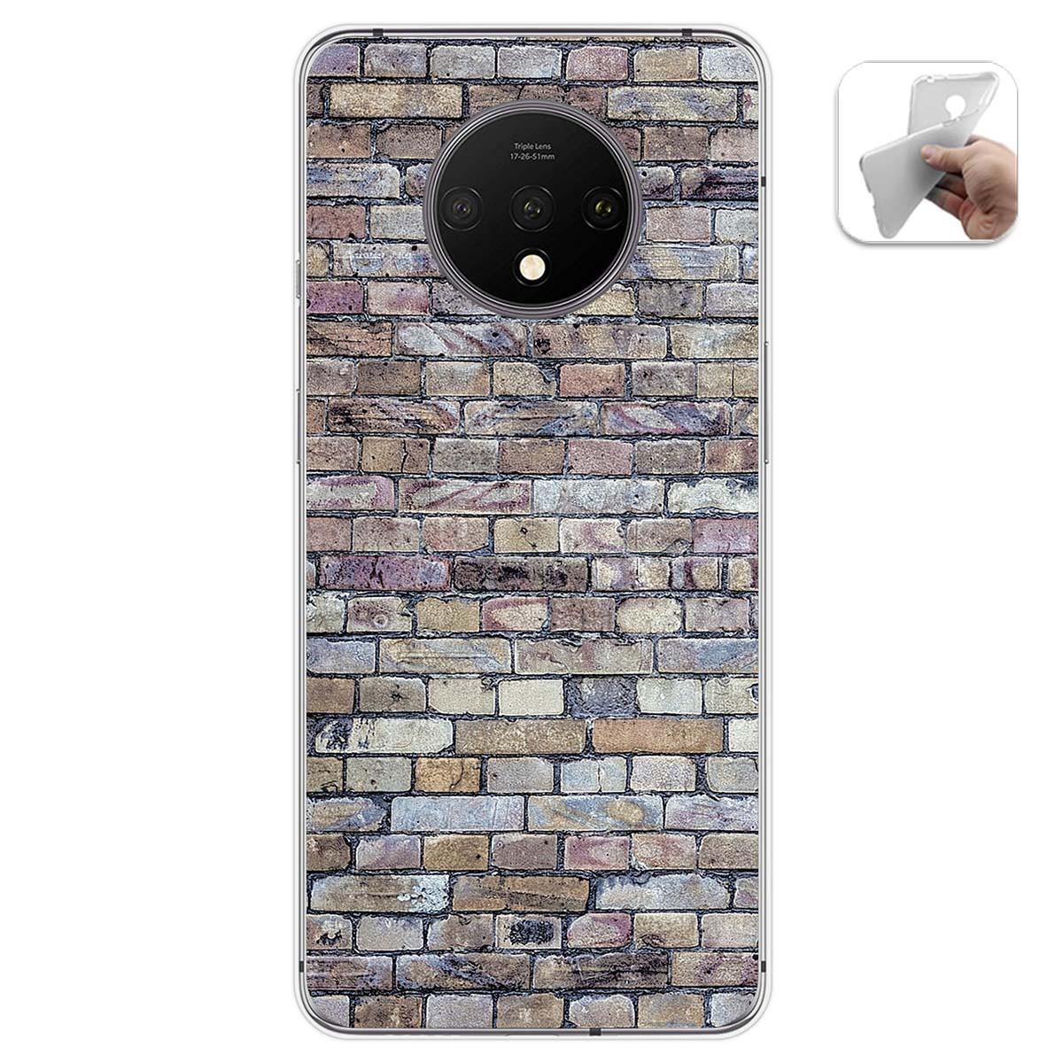 Funda Gel Tpu para Oneplus 7T diseño Ladrillo 02 Dibujos