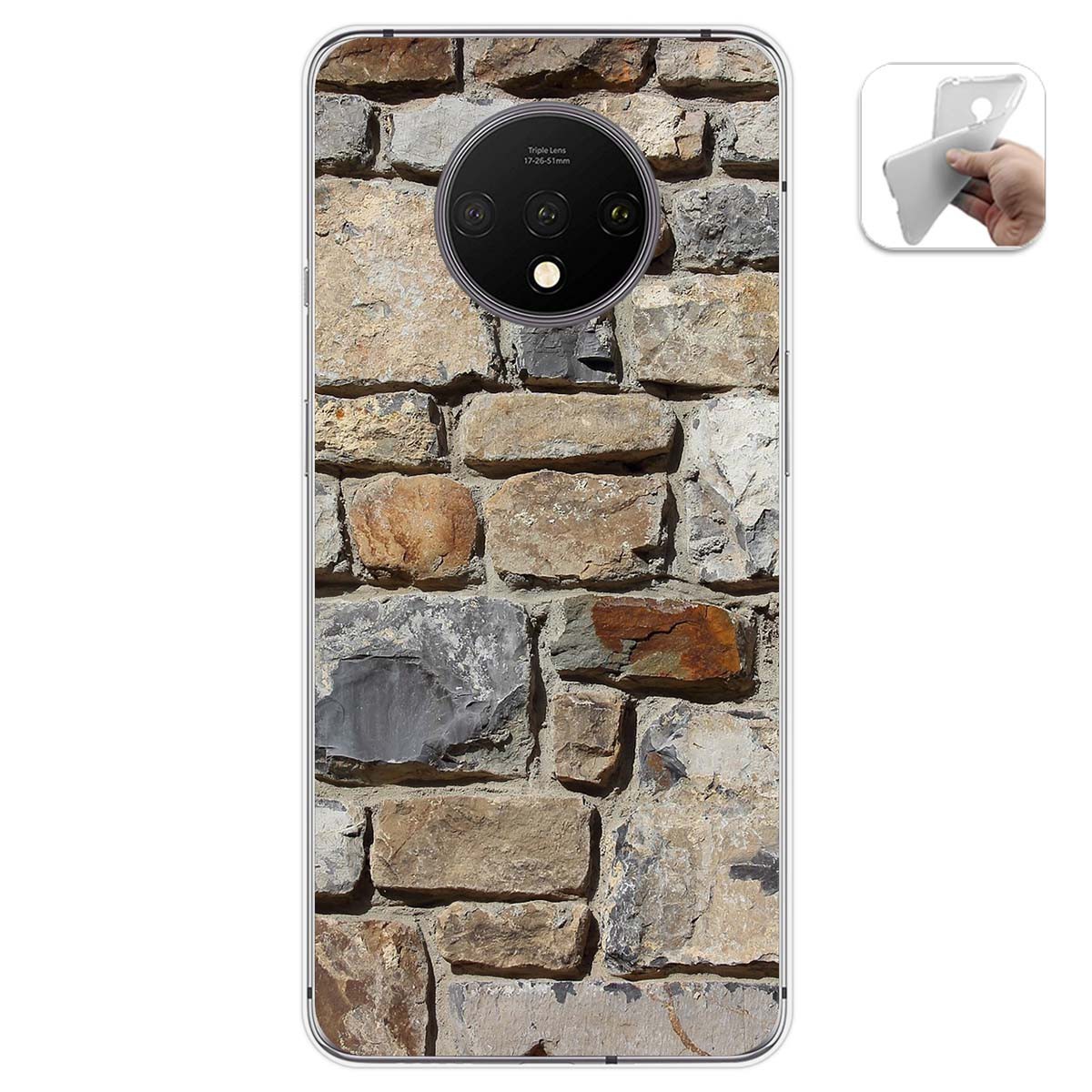 Funda Gel Tpu para Oneplus 7T diseño Ladrillo 03 Dibujos