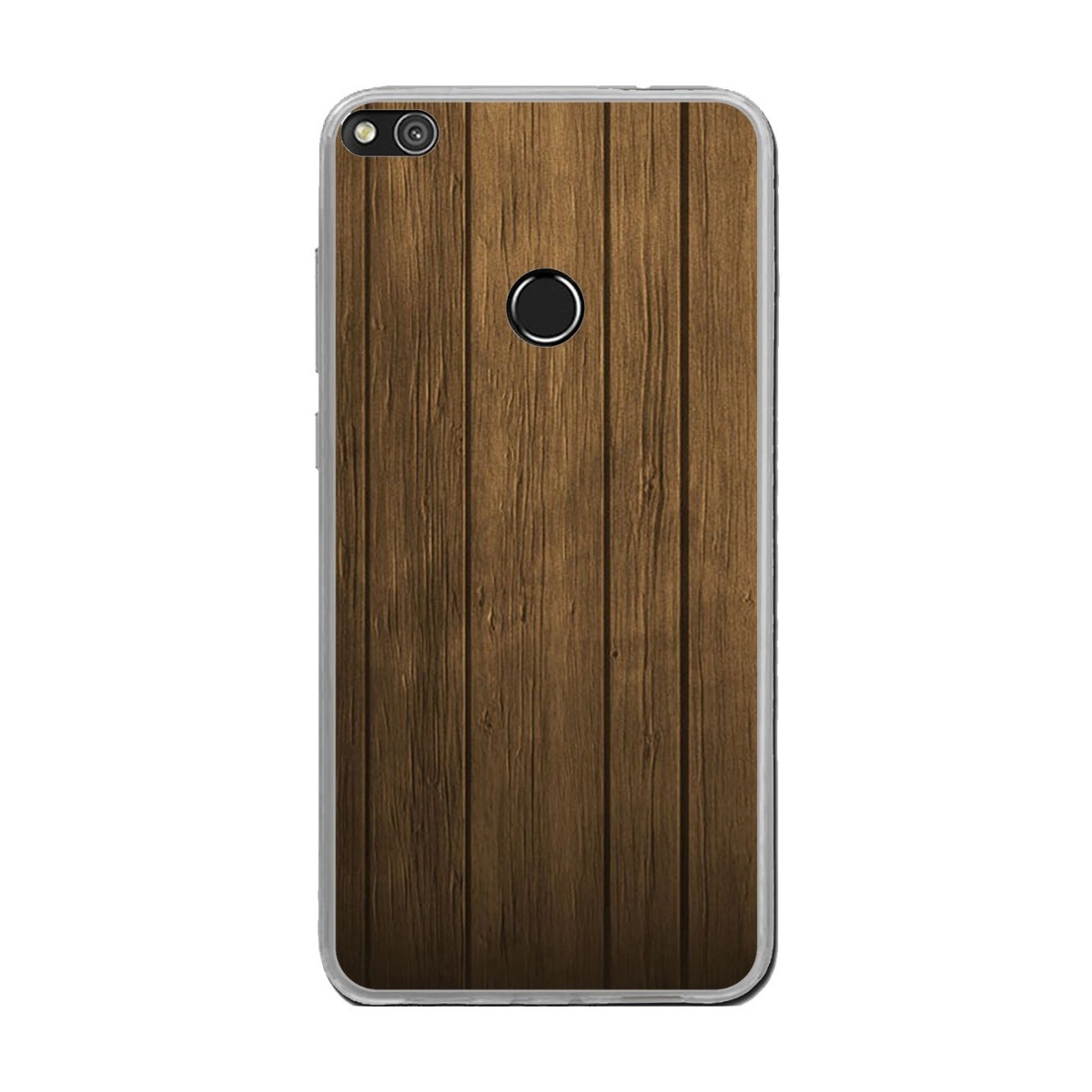 Funda Gel Tpu para Huawei P8 Lite 2017 Diseño Madera Dibujos