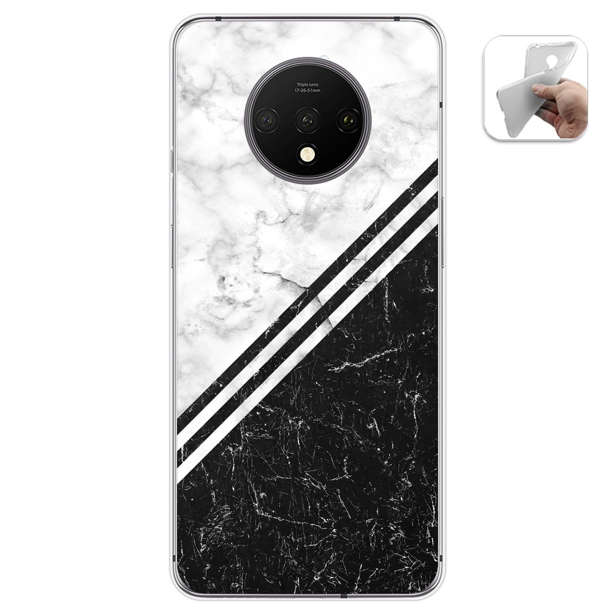 Funda Gel Tpu para Oneplus 7T diseño Mármol 01 Dibujos