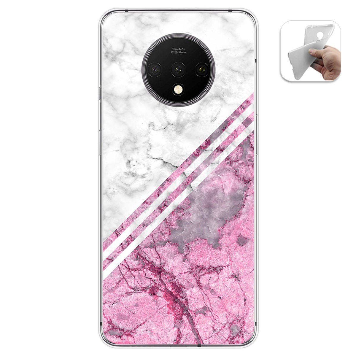 Funda Gel Tpu para Oneplus 7T diseño Mármol 03 Dibujos