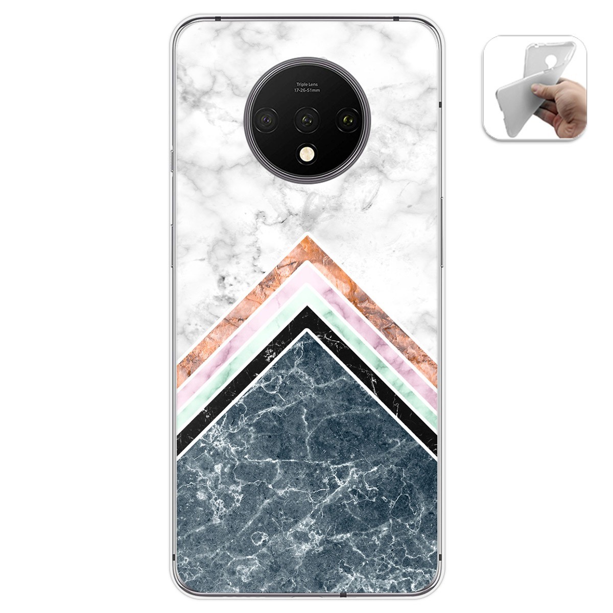 Funda Gel Tpu para Oneplus 7T diseño Mármol 05 Dibujos