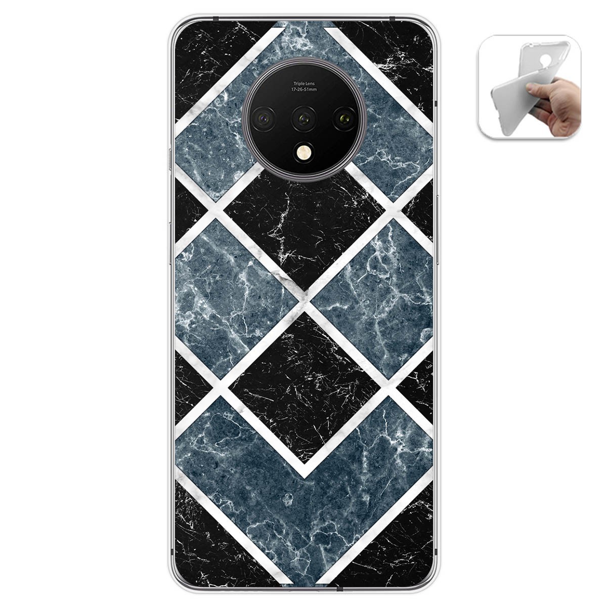 Funda Gel Tpu para Oneplus 7T diseño Mármol 06 Dibujos