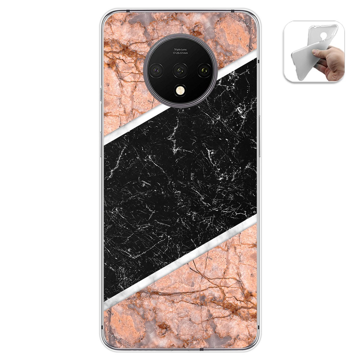 Funda Gel Tpu para Oneplus 7T diseño Mármol 07 Dibujos