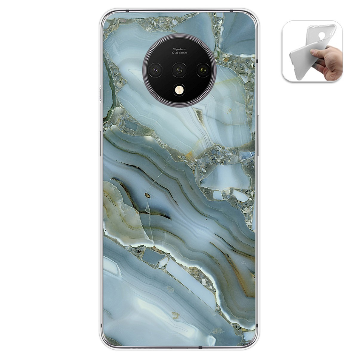 Funda Gel Tpu para Oneplus 7T diseño Mármol 09 Dibujos