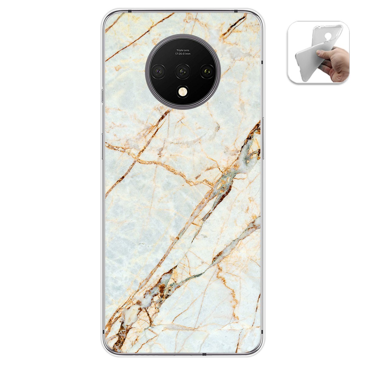 Funda Gel Tpu para Oneplus 7T diseño Mármol 13 Dibujos