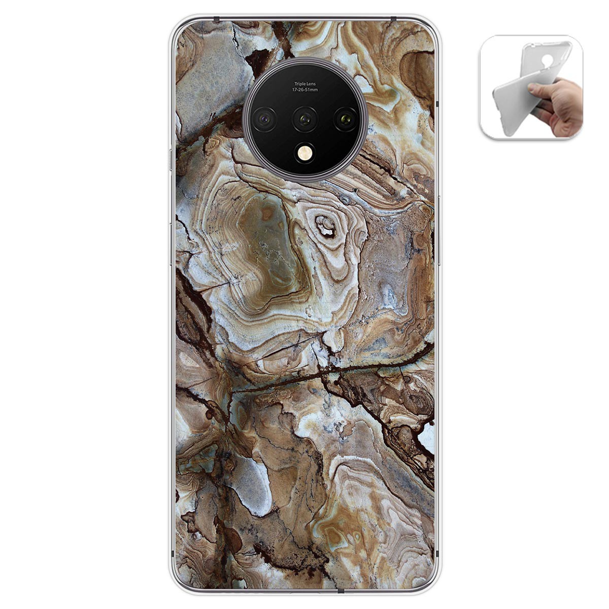 Funda Gel Tpu para Oneplus 7T diseño Mármol 14 Dibujos