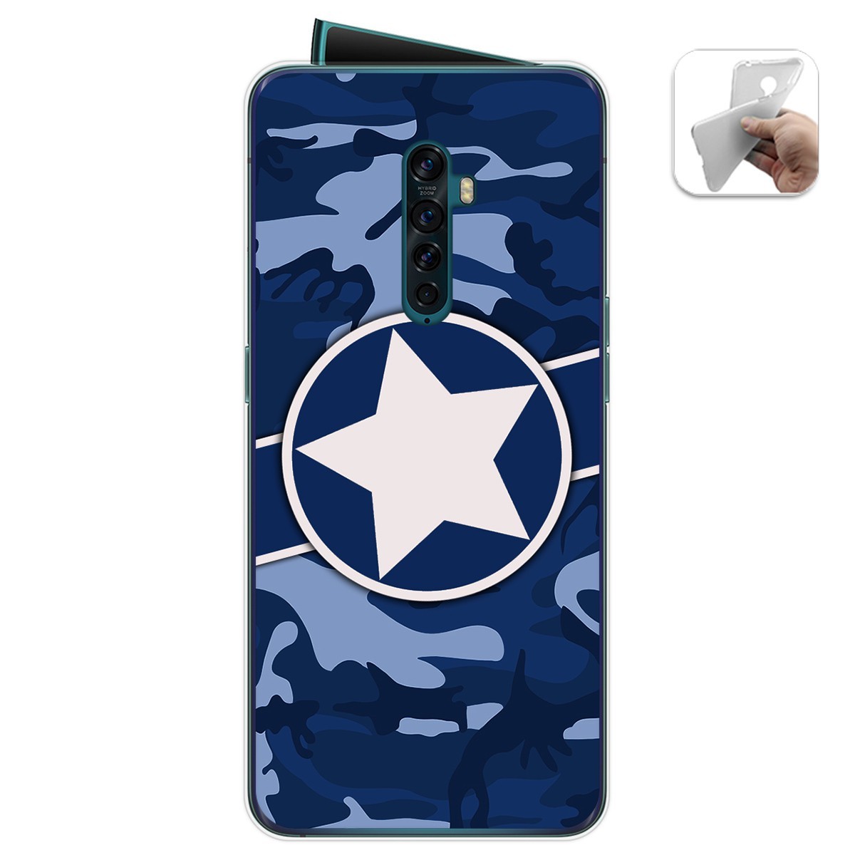 Funda Gel Tpu para Oppo Reno 2 diseño Camuflaje 03 Dibujos