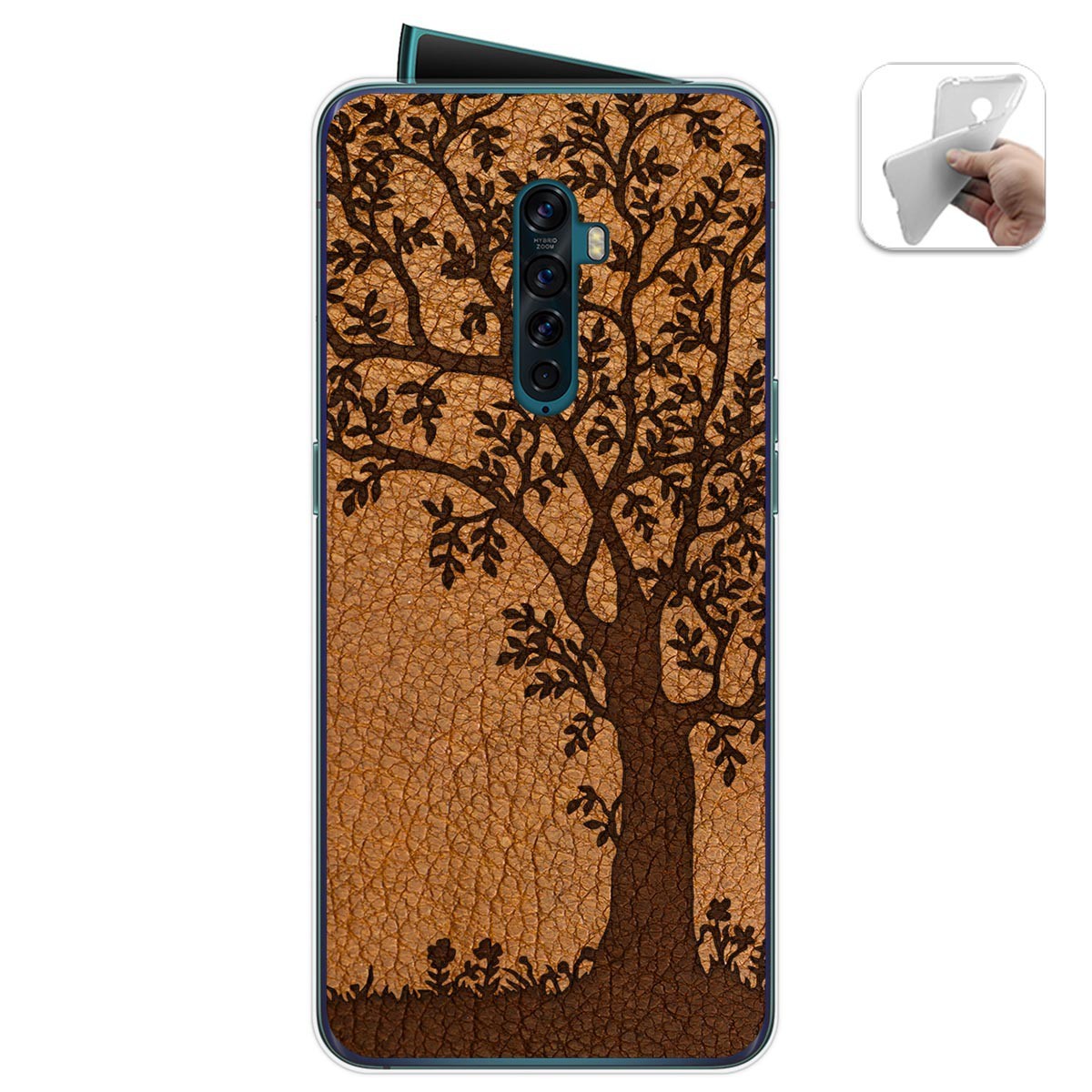Funda Gel Tpu para Oppo Reno 2 diseño Cuero 03 Dibujos