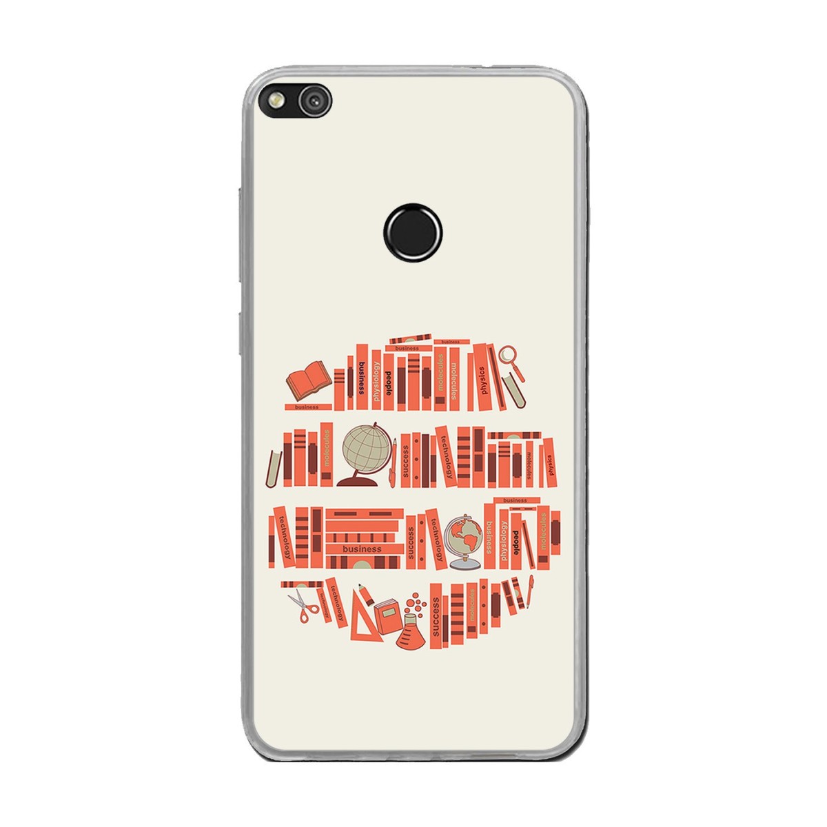 Funda Gel Tpu para Huawei P8 Lite 2017 Diseño Mundo-Libro Dibujos