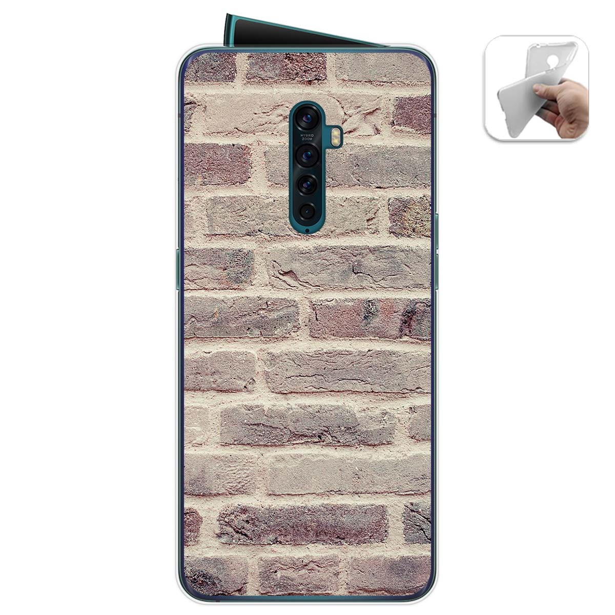 Funda Gel Tpu para Oppo Reno 2 diseño Ladrillo 01 Dibujos