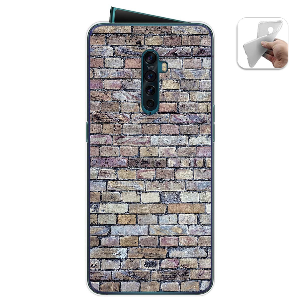 Funda Gel Tpu para Oppo Reno 2 diseño Ladrillo 02 Dibujos