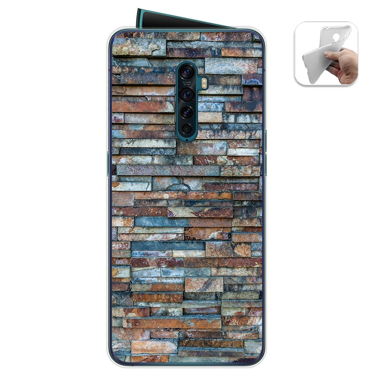Funda Gel Tpu para Oppo Reno 2 diseño Ladrillo 05 Dibujos