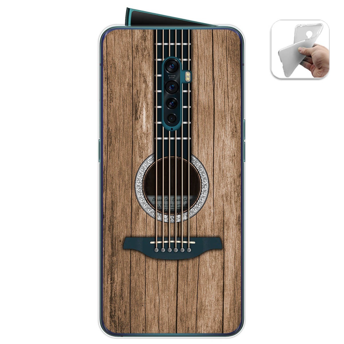 Funda Gel Tpu para Oppo Reno 2 diseño Madera 11 Dibujos