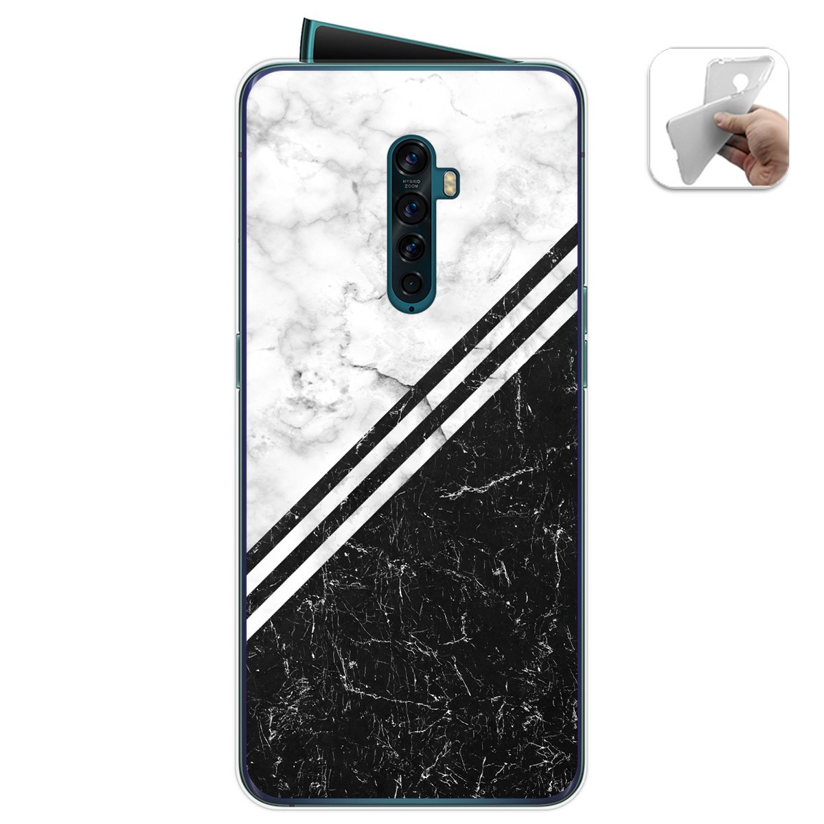 Funda Gel Tpu para Oppo Reno 2 diseño Mármol 01 Dibujos