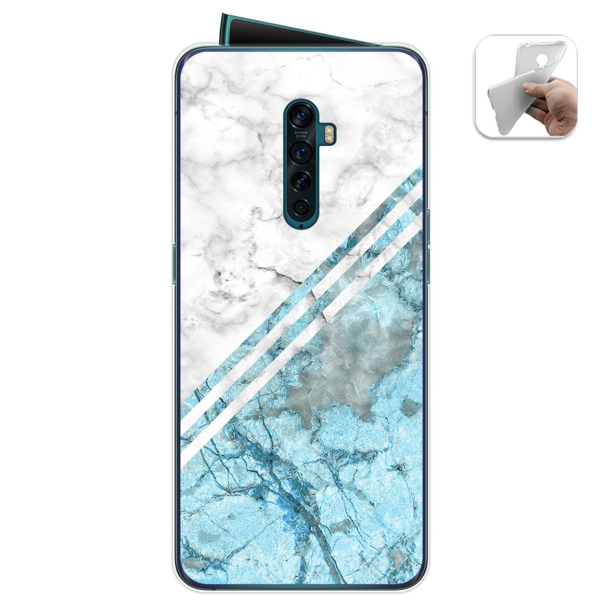 Funda Gel Tpu para Oppo Reno 2 diseño Mármol 02 Dibujos