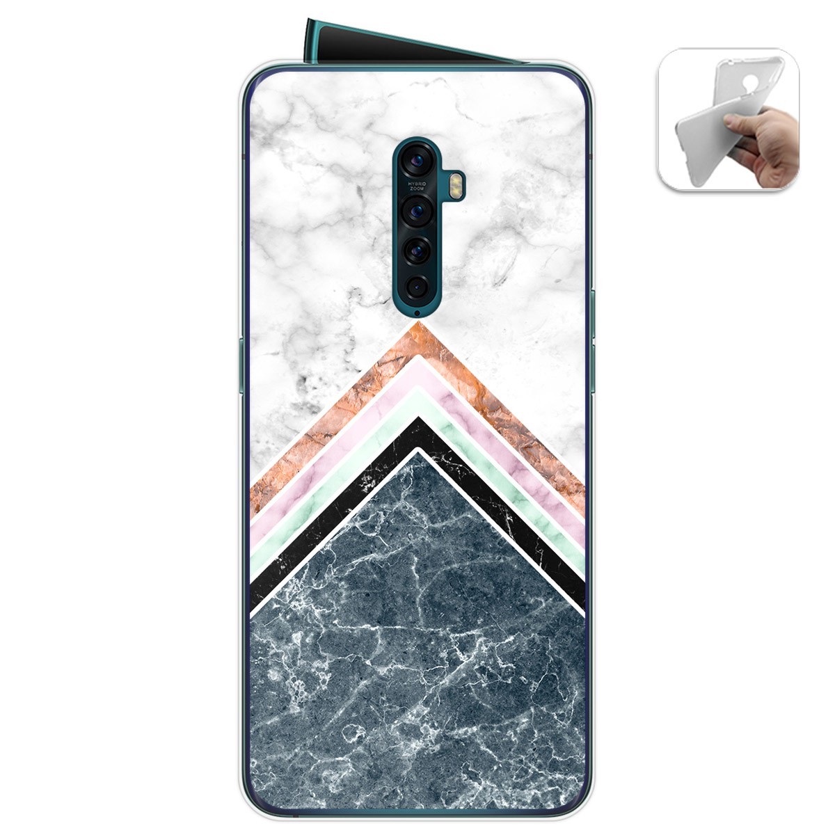 Funda Gel Tpu para Oppo Reno 2 diseño Mármol 05 Dibujos