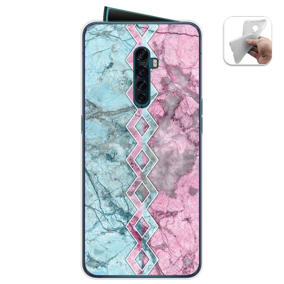 Funda Gel Tpu para Oppo Reno 2 diseño Mármol 08 Dibujos