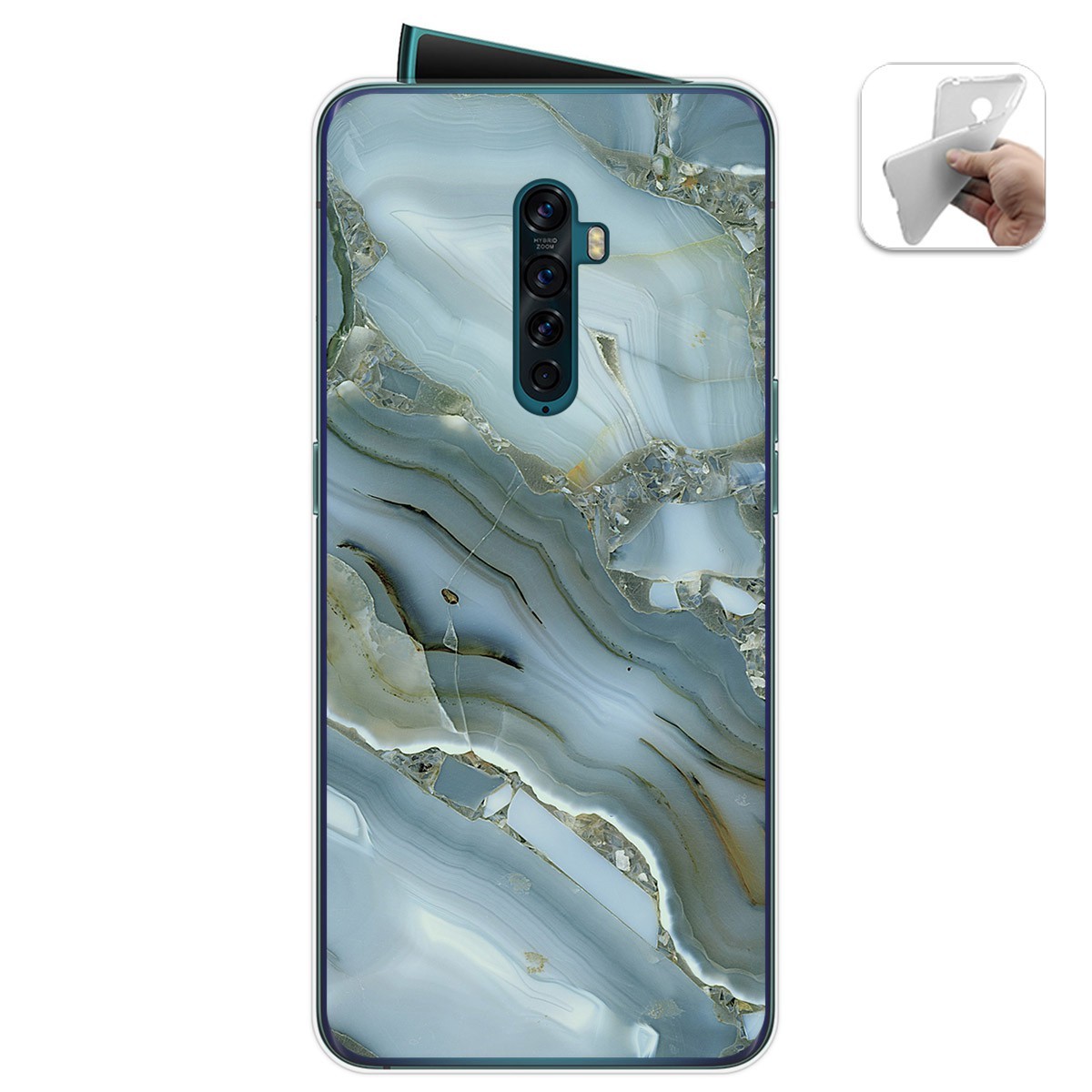 Funda Gel Tpu para Oppo Reno 2 diseño Mármol 09 Dibujos