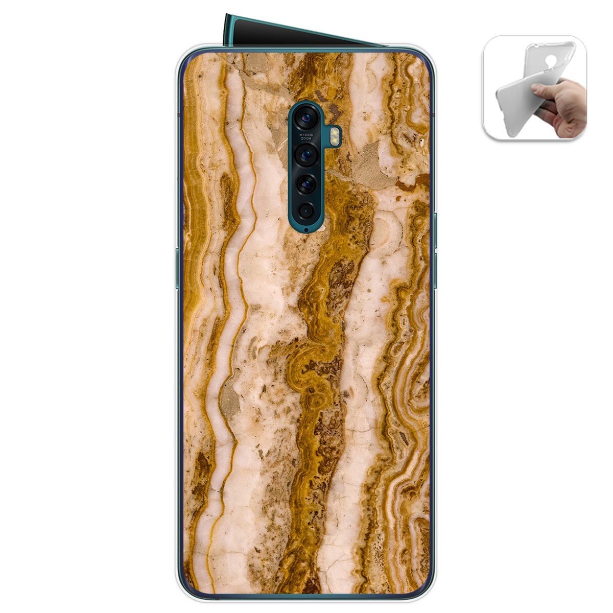 Funda Gel Tpu para Oppo Reno 2 diseño Mármol 10 Dibujos