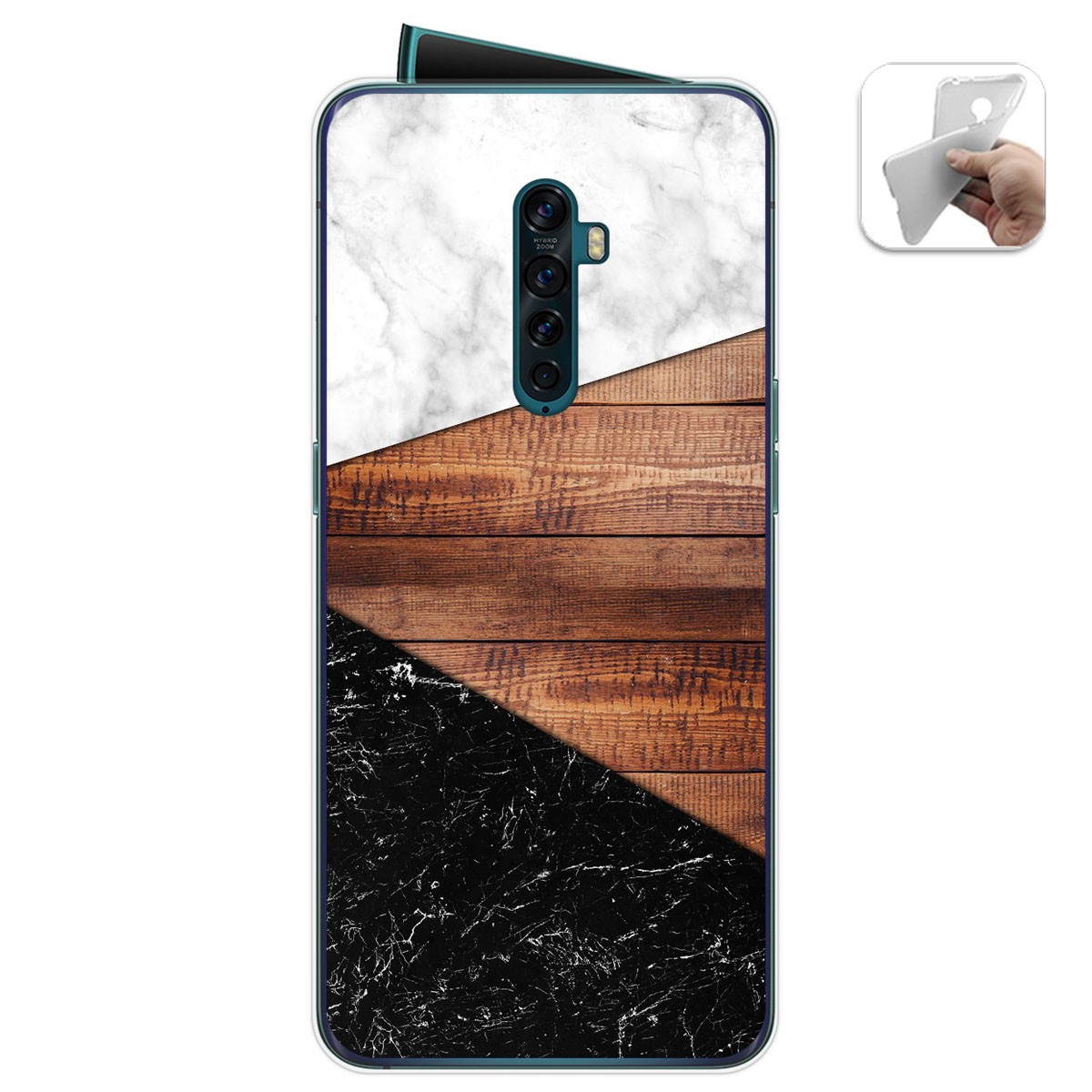 Funda Gel Tpu para Oppo Reno 2 diseño Mármol 11 Dibujos