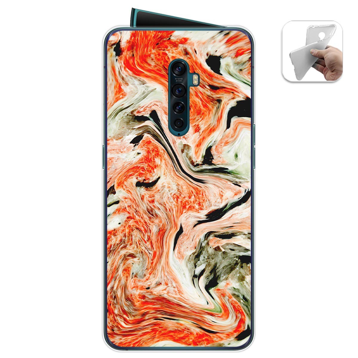 Funda Gel Tpu para Oppo Reno 2 diseño Mármol 12 Dibujos
