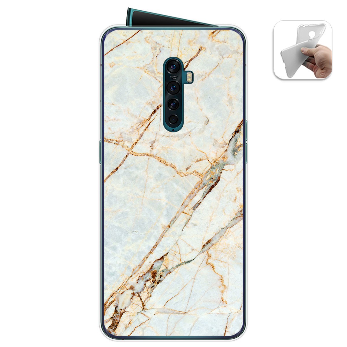 Funda Gel Tpu para Oppo Reno 2 diseño Mármol 13 Dibujos