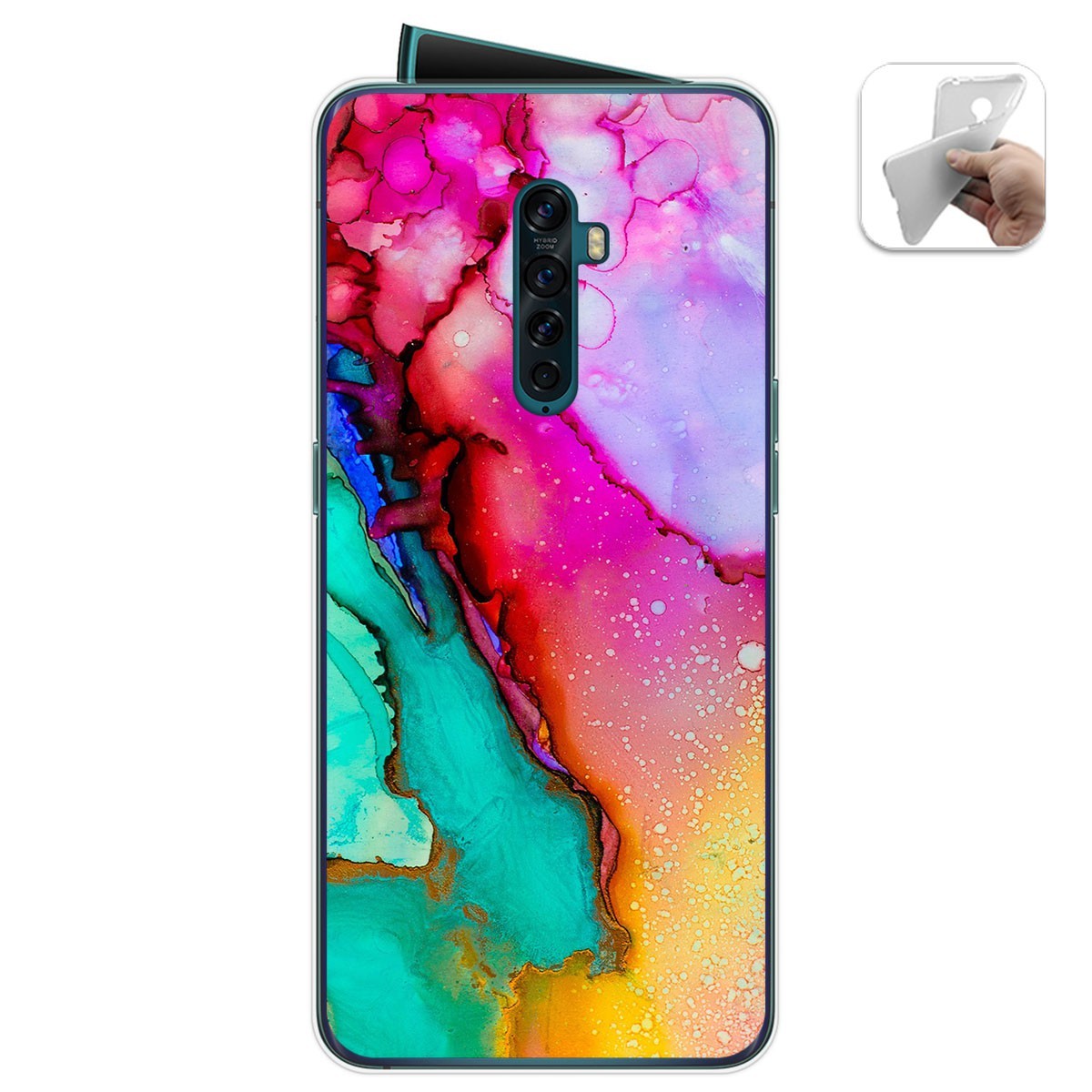 Funda Gel Tpu para Oppo Reno 2 diseño Mármol 15 Dibujos