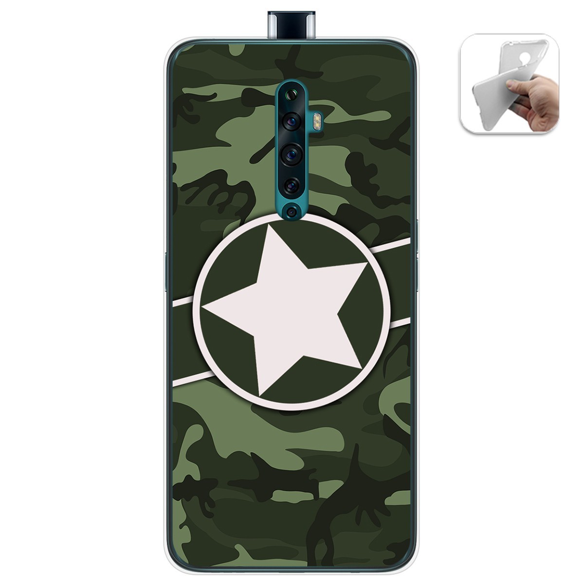 Funda Gel Tpu para Oppo Reno 2Z diseño Camuflaje 01 Dibujos