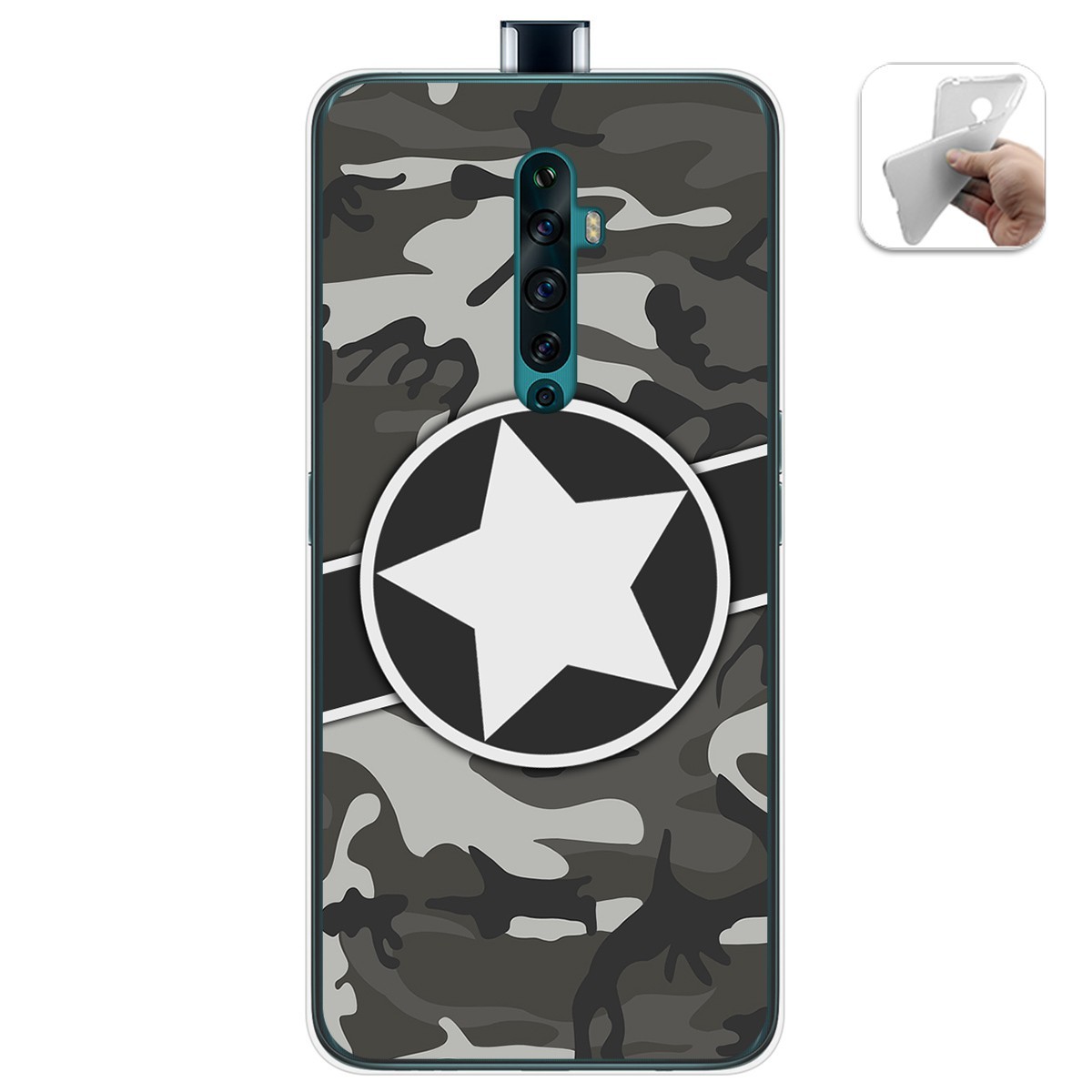 Funda Gel Tpu para Oppo Reno 2Z diseño Camuflaje 02 Dibujos