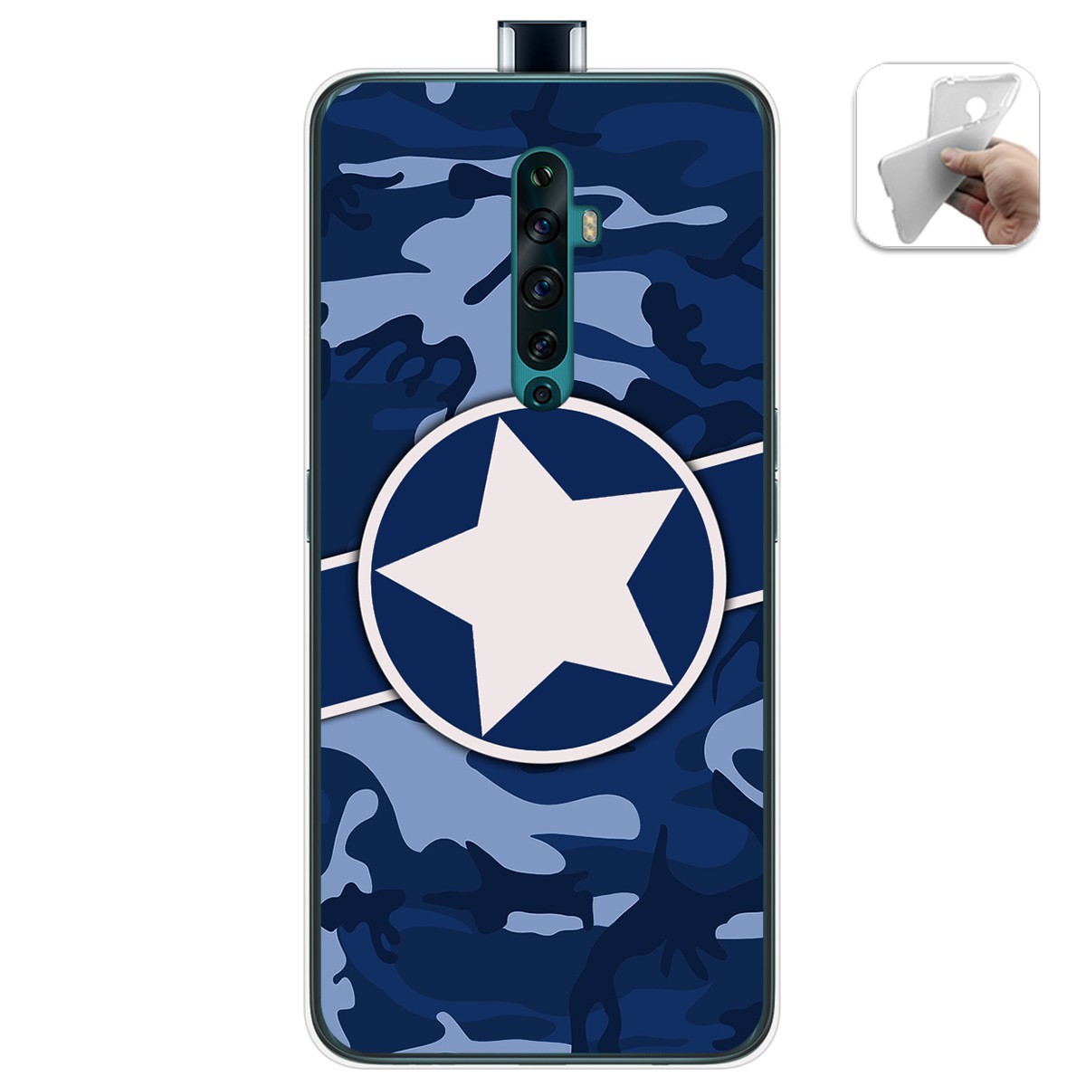 Funda Gel Tpu para Oppo Reno 2Z diseño Camuflaje 03 Dibujos
